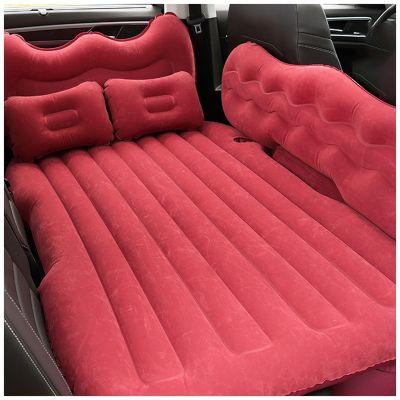 ENDBAG car Mattress Back seat Vehicle Rear Inflatable Bed Plus Side Block, Storage Support Pillow, Storage Bag, air Pump, Suitable for SUV Rear seat and Trunk(Color:red,Size:)