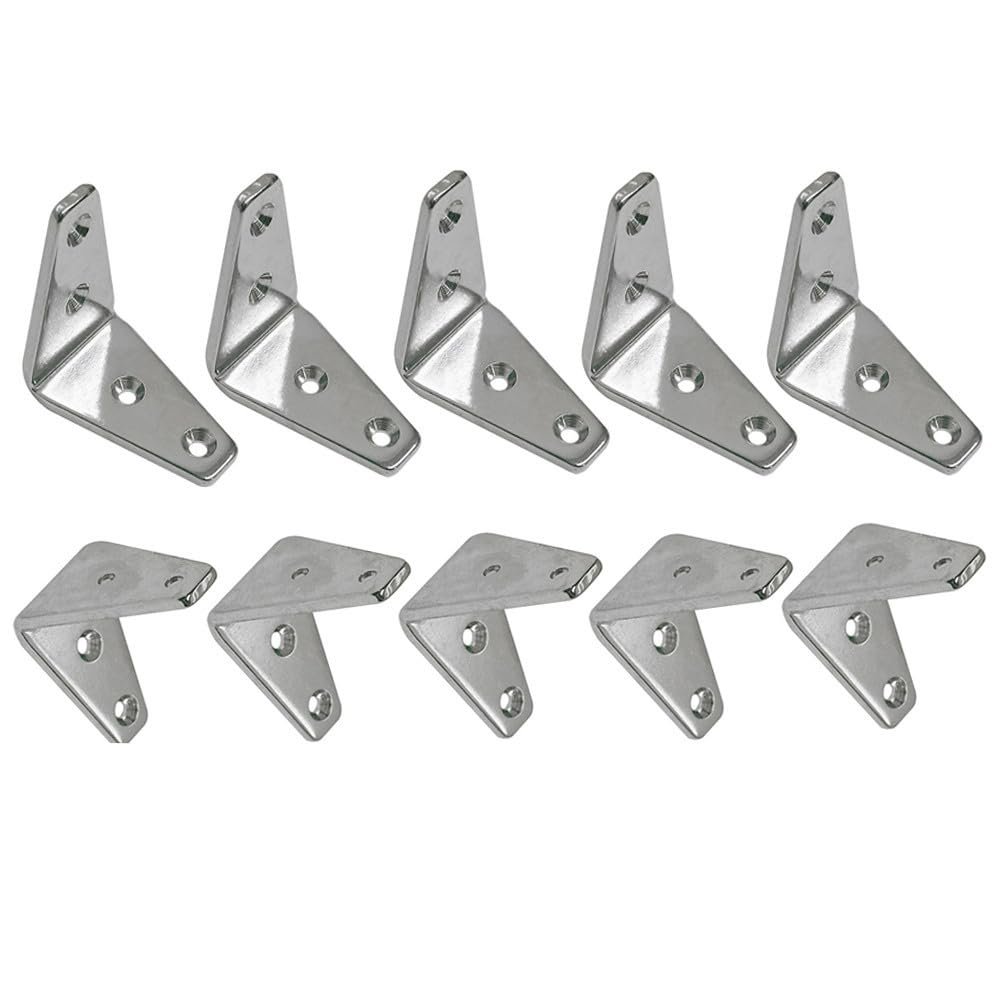 10 Pcs Marine Boat 2-1/4" Angle Plate Rigging Lifting Hardware, Stainless Steel