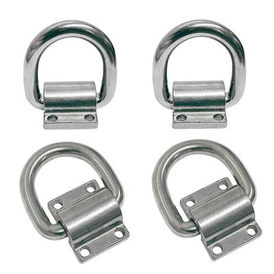 4 Pcs Marine Bolt-On Stainless Steel Lashing Ring D-Ring Anchor Tie Down 5/8"