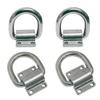 4 Pcs Marine Bolt-On Stainless Steel Lashing Ring D-Ring Anchor Tie Down 5/8" view 1