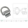 4 Pcs Marine Bolt-On Stainless Steel Lashing Ring D-Ring Anchor Tie Down 5/8" view 2