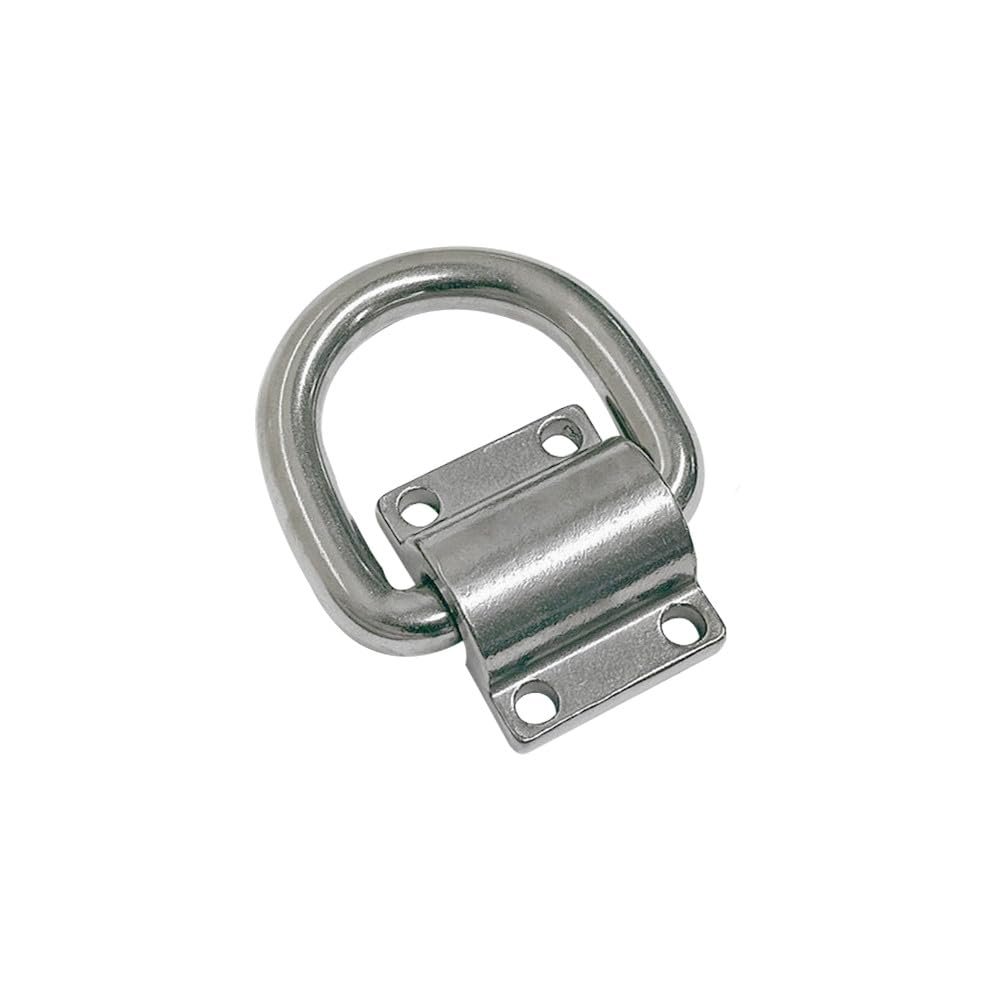 DBMIMPORTERS Marine Boat Stainless Steel 316 5/8" Bolt-On Lashing Ring D-Ring Anchor Tie Down