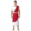 YOOJIA Mens Short Sleeve Ancient Greek Senator Robe Halloween Roman Toga Costume Caesar Party Fancy Dress Burgundy Small view 1