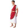 YOOJIA Mens Short Sleeve Ancient Greek Senator Robe Halloween Roman Toga Costume Caesar Party Fancy Dress Burgundy Small view 3