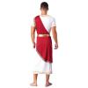 YOOJIA Mens Short Sleeve Ancient Greek Senator Robe Halloween Roman Toga Costume Caesar Party Fancy Dress Burgundy Small view 4