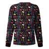 Printed Scrub Jackets for Woman Print Long Sleeve Plus Size Womens Scrubs for Women Nursing Jacket with Pockets Multicolor L view 2
