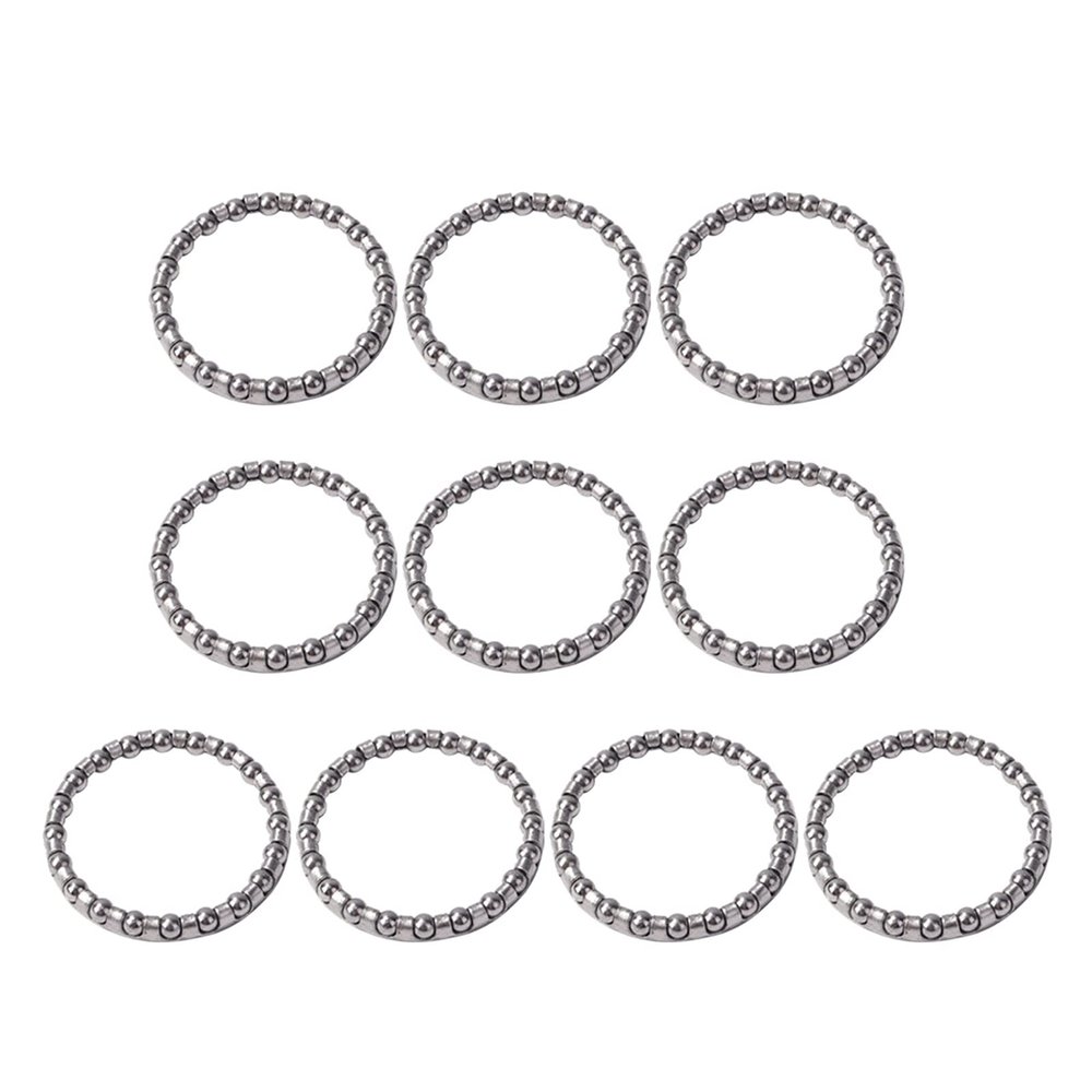 WAAZVXS WEIWEIBEIER 10PCS Cycling Bearings Metal Silver Bicycle Bike Headset Caged Ball Race Cycling Bearing for 34/44mm Front Fork Headset