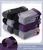 DOSKONI Kids Merino Wool Hiking Socks Boys Girls Toddlers Winter Warm Thick Thermal Cushion Crew Gift Socks 6 Pairs Mixed Color,4-7 Year Old view 4