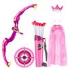 Bow and Arrow for Kids, LED Light Up Archery Set with Princess Cape and Crown, 10 Suction Cup Arrows, Target & Quivers, Outdoor Toy for Girls Aged 3-8, Birthday Gifts Toys for 4 5 6 7 8 Year Old view 1