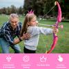 Bow and Arrow for Kids, LED Light Up Archery Set with Princess Cape and Crown, 10 Suction Cup Arrows, Target & Quivers, Outdoor Toy for Girls Aged 3-8, Birthday Gifts Toys for 4 5 6 7 8 Year Old view 3
