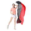 Nimiman 1pcs 2.0x0.9M/78.74"x35.43" Dance Silk Veil Poi Ball Belly Dance Poi Streamer Throw Ball (Black red) view 1