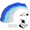 Nimiman 1pcs 2.0x0.9M/78.74"x35.43" Dance Silk Veil Poi Ball Belly Dance Poi Streamer Throw Ball (Black red) view 2