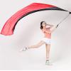 Nimiman 1pcs 2.0x0.9M/78.74"x35.43" Dance Silk Veil Poi Ball Belly Dance Poi Streamer Throw Ball (Black red) view 4