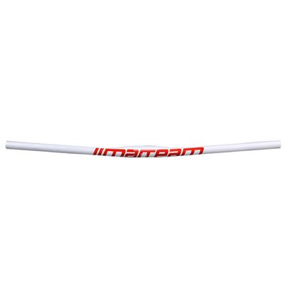Mountain Bike Mountain Bike Bicycle Carbon Straight Flat Handlebar 25.4 580/600/620/640/660/680/700/720/740/760mm Wide Handle Bar Bicycle Bar For BMX DH XC AM FR ( Color : White red , Size : 760mm )