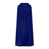 Ruziyoog Medieval Velvet Cloak for Women Wraps Elegant Hooded Wedding Cloak Winter Cape Witch Party Unisex Full Length Robe Blue view 1
