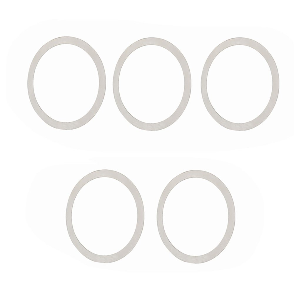 5 Pieces Bike Bottom Bracket Washer Bicycle Ultra-Light Aluminium Alloy Flywheel Hub Spacer Thickness 1mm/2mm/3mm (Dia. 24mm Thickness 2mm,Silver)