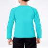 Auranso Boys Rash Guard Swim Shirt UPF 50+ Long Sleeve Sun Protection Quick Dry Shirt Lake Blue 8-9Years view 2