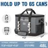 INSMEER Insulated Cooler Bag 65Cans/32 Cans Large Cooler Bag Soft Sided Cooler with Shoulder Strap, Collapsible Leakproof Portable Coolers for Camping/Beach/Food Delivery/Shopping/Outdoor/Picnic view 2