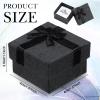 Bucherry 72 Pcs Ring Box Bulk Cardboard Jewelry Gift Boxes with Ribbon Bow Small Earring Case for Wedding Mothers Day Packaging(Black) view 2