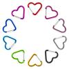 10PCS Heart Shaped Carabiner Keychain Clip Set - Aluminum Ring Climbing Clips for Hammock, Dog Leash, Water Bottle Holder and Keys view 1