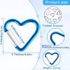10PCS Heart Shaped Carabiner Keychain Clip Set - Aluminum Ring Climbing Clips for Hammock, Dog Leash, Water Bottle Holder and Keys view 2