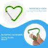 10PCS Heart Shaped Carabiner Keychain Clip Set - Aluminum Ring Climbing Clips for Hammock, Dog Leash, Water Bottle Holder and Keys view 3