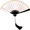ZUMAHA Portable Portable Mini Hand Fan, Cloth Material Japanese Folding Fan, Chinese Handheld Fan Hanfu/Cheongsam Accessories Cool view 1