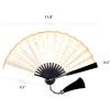 ZUMAHA Portable Portable Mini Hand Fan, Cloth Material Japanese Folding Fan, Chinese Handheld Fan Hanfu/Cheongsam Accessories Cool view 2
