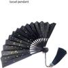 ZUMAHA Portable Portable Mini Hand Fan, Cloth Material Japanese Folding Fan, Chinese Handheld Fan Hanfu/Cheongsam Accessories Cool view 3