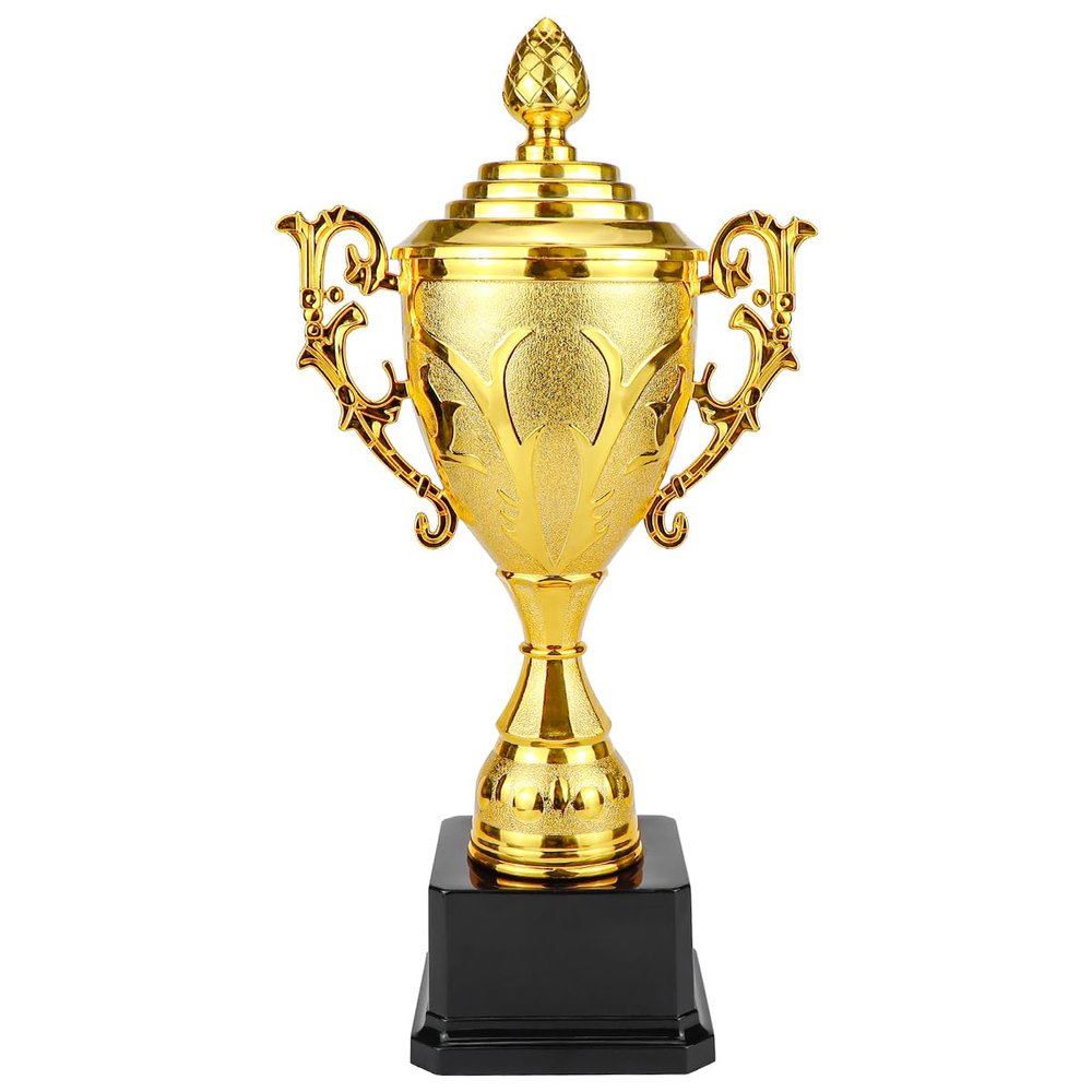 YOLUFER Golden Trophy Cup Award Competition Trophy Plastic Competition Trophy Children's Trophy (Large)