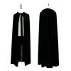 Ruziyoog Medieval Velvet Cloak for Women Wraps Elegant Hooded Wedding Cloak Winter Cape Witch Party Unisex Full Length Robe Green view 2