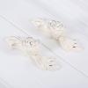 Southst 1 PC Wardrobe Cupboard Door Pull Drawer Knobs 64mm European White Flower Kit Cabinet Furniture Handles Home Decor view 3