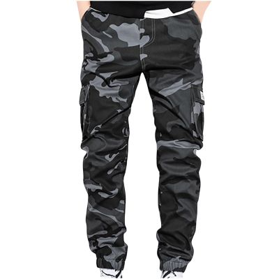 Camo Cargo Jogger Pants for Men Casual Jogging Sport Pants Fashion Y2K Street Style Techwear Cinch Bottom Sweatpants