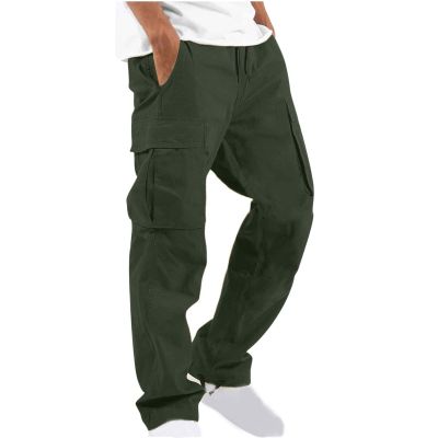 Mens Baggy Cargo Pants Casual Lightweight Hiking Fishing Trousers Drawstring Outdoor Relaxed Fit Slacks Cargo Pants Army Green