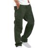 Mens Baggy Cargo Pants Casual Lightweight Hiking Fishing Trousers Drawstring Outdoor Relaxed Fit Slacks Cargo Pants Army Green view 1