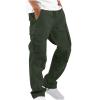 Mens Baggy Cargo Pants Casual Lightweight Hiking Fishing Trousers Drawstring Outdoor Relaxed Fit Slacks Cargo Pants Army Green view 2