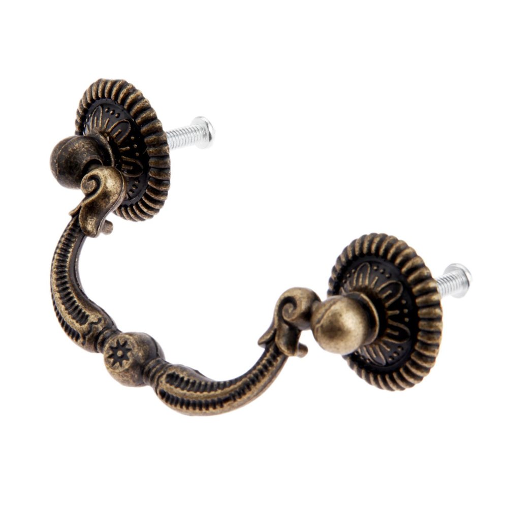 Southst Vintage Wooden Wine Box Pull Handle Kit Furniture Handles Closet Cabinet Knobs and Handles European Style 90x42mm