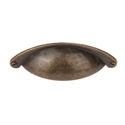 Southst 1x Vintage Furniture Shell Handle Kit Cabinet Drawer Door Handle Furniture Knobs Cupboard Antique Brass Shell Pull Handle - (Color: Antique Bronze)