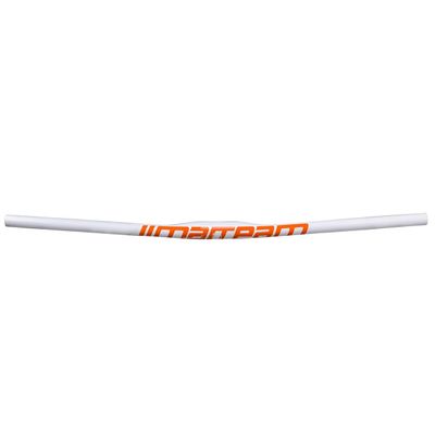 Mountain Bike Mountain Bike Bicycle Carbon Straight Flat Handlebar 25.4 580/600/620/640/660/680/700/720/740/760mm Wide Handle Bar Bicycle Bar For BMX DH XC AM FR ( Color : White orange , Size : 760mm