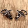 Southst 2Pcs Vintage Metal Furniture Door Knob Ring Cabinet Dresser Drawer Pull Handle Antique Brass Cabinet Knobs and Handles view 3