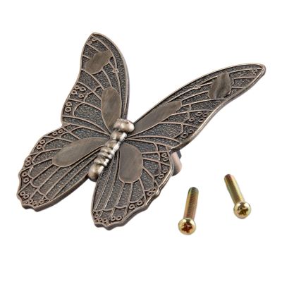 Southst 1x Vintage Buttely Handle Pull Knob Furniture Door Cupboard Cabinet Handles Kit Drawer Pull Handles Home Decoration - (Color: 80MM Antique Bronze)