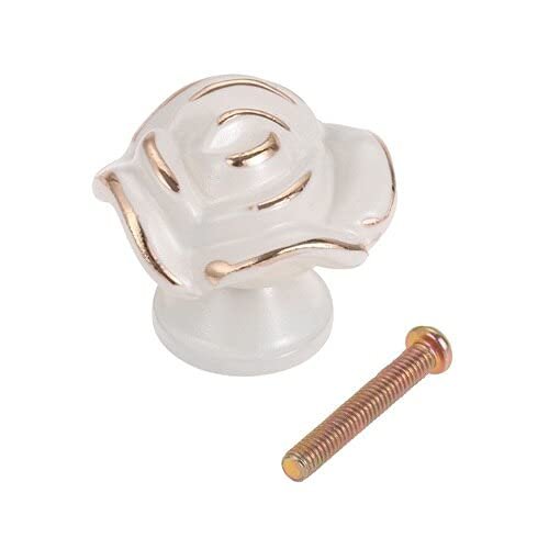 Southst 1pc Zinc Alloy Cupboard Drawer Pulls Knobs Modern Rose Furniture KnobsKit Cabinet Dresser Door Handles Furniture Hardware - (Color: C)