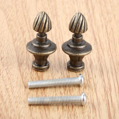 Southst 2pcs Vintage Jewelry Wood BoxPull Handle Knob Antique Furniture Handles for Door Cabinet Dresser Drawer Wardrobe with Screws