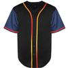 Phoneutrix Blank Plain Hip Hop Hipster Baseball Jersey Button Down Shirts Sports Uniforms Men Women Jersey (Black-Grid, XX-Large) view 2