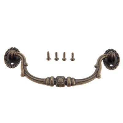 Southst 1Pc Vintage Furniture Handle Retro Wooden Wine Box Handles Pulls Knob for Drawer Cupboard Kit Furniture Hardware - (Color: 125x49mm)