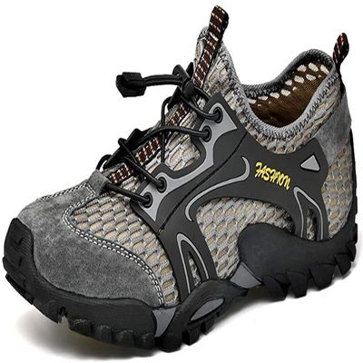 Asifn Men's Water Shoes Quick Dry Sports Aqua Soft Hiking Breathable Lightweight Outdoor Mesh Barefoot Training Walking 8.5-9 Grey