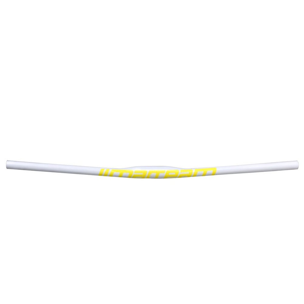 Mountain Bike Mountain Bike Bicycle Carbon Straight Flat Handlebar 25.4 580/600/620/640/660/680/700/720/740/760mm Wide Handle Bar Bicycle Bar For BMX DH XC AM FR ( Color : White yellow , Size : 640mm
