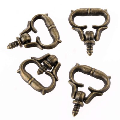 Southst 4Pcs Vintage Screw Thread Mini Drawer Pull Handles Furniture Drawer Cabinet Knobs and Handles Ini Jewelry Box Door Pull Knob