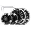 Gladeer 4-Pack Light Up Scooter Wheels - 120mm & 80mm White LED Replacement Wheel for Micro Mini Maxi Lascoota 3-Wheel Kick Scooter (Black) view 1