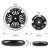 Gladeer 4-Pack Light Up Scooter Wheels - 120mm & 80mm White LED Replacement Wheel for Micro Mini Maxi Lascoota 3-Wheel Kick Scooter (Black) view 2